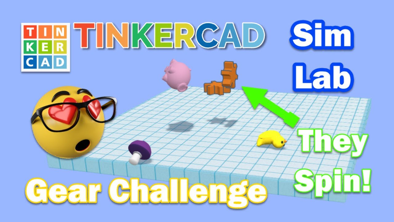 Tinkercad Sim Lab Gear Challenge Learn the NEW Connectors #STEM Genius 🤯