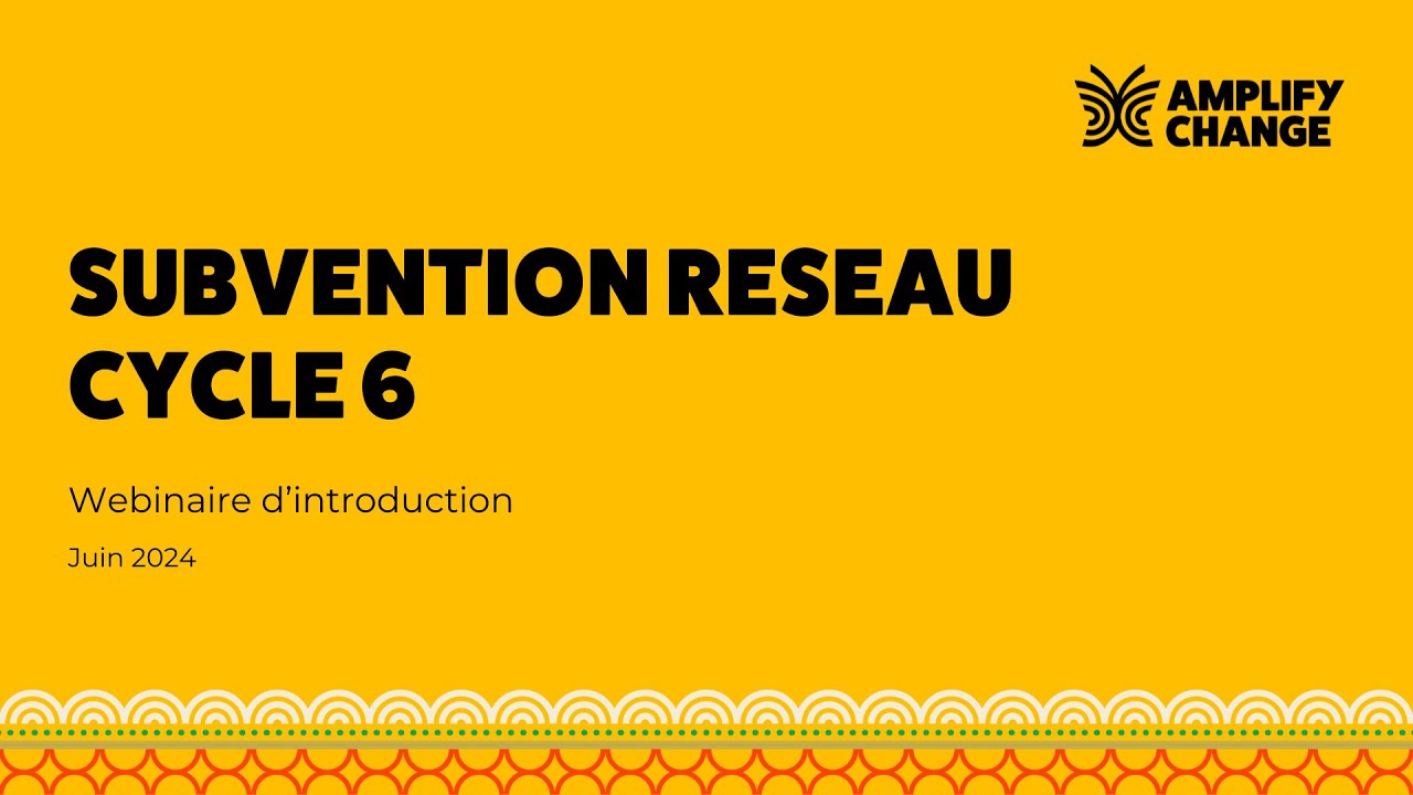 Webinaire sur la subvention Renforcement - juin 2024