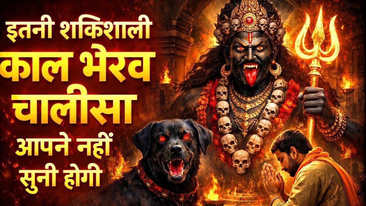  शक्तिशाली काल भैरव चालीसा | Kaal Bhairav Chalisa | Bhairav Baba Chalisa | सभी संकट दूर