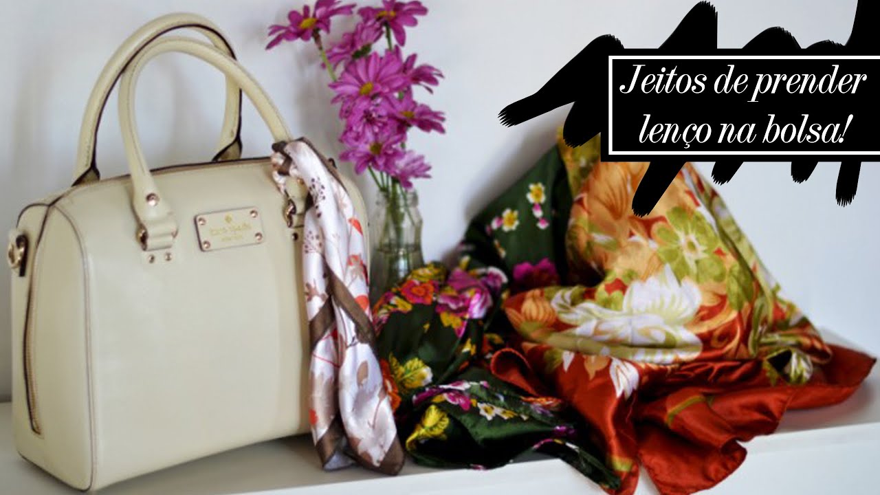 Como prender lenço na bolsa! - Por Suliane V. - BiscoitoFashion.com.br