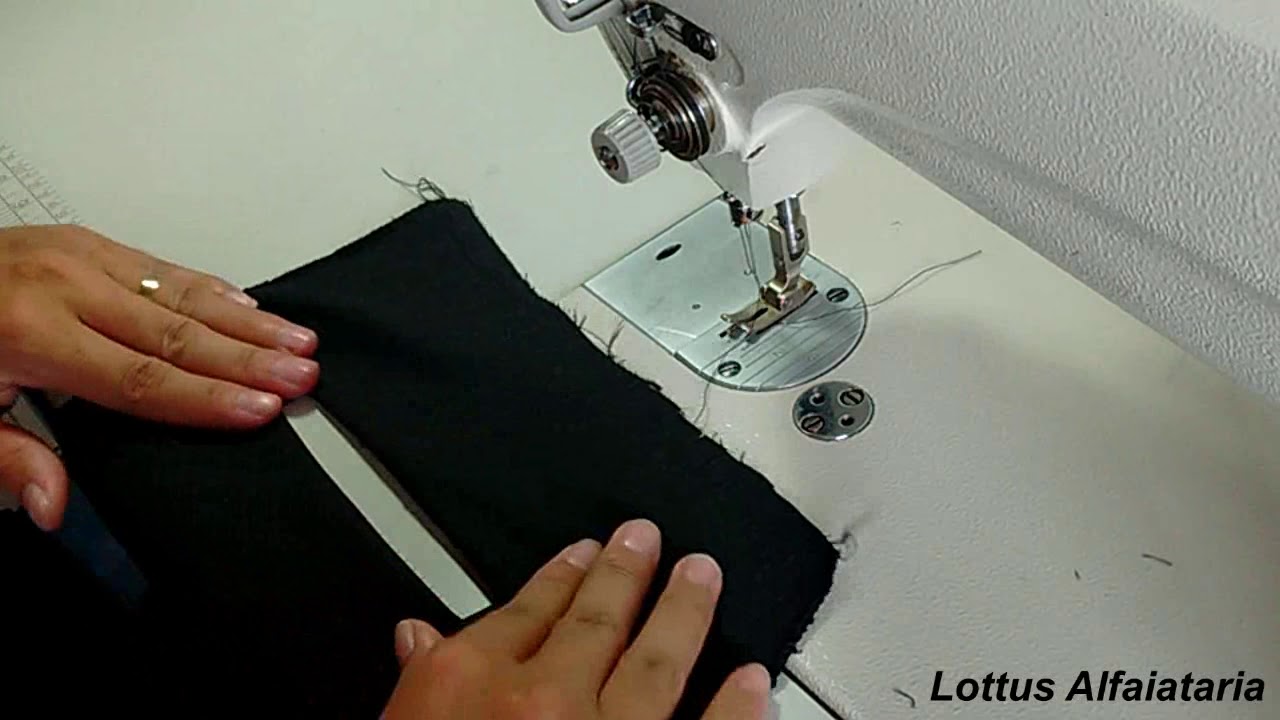 como fazer calça social bolso embutido com lapela facil