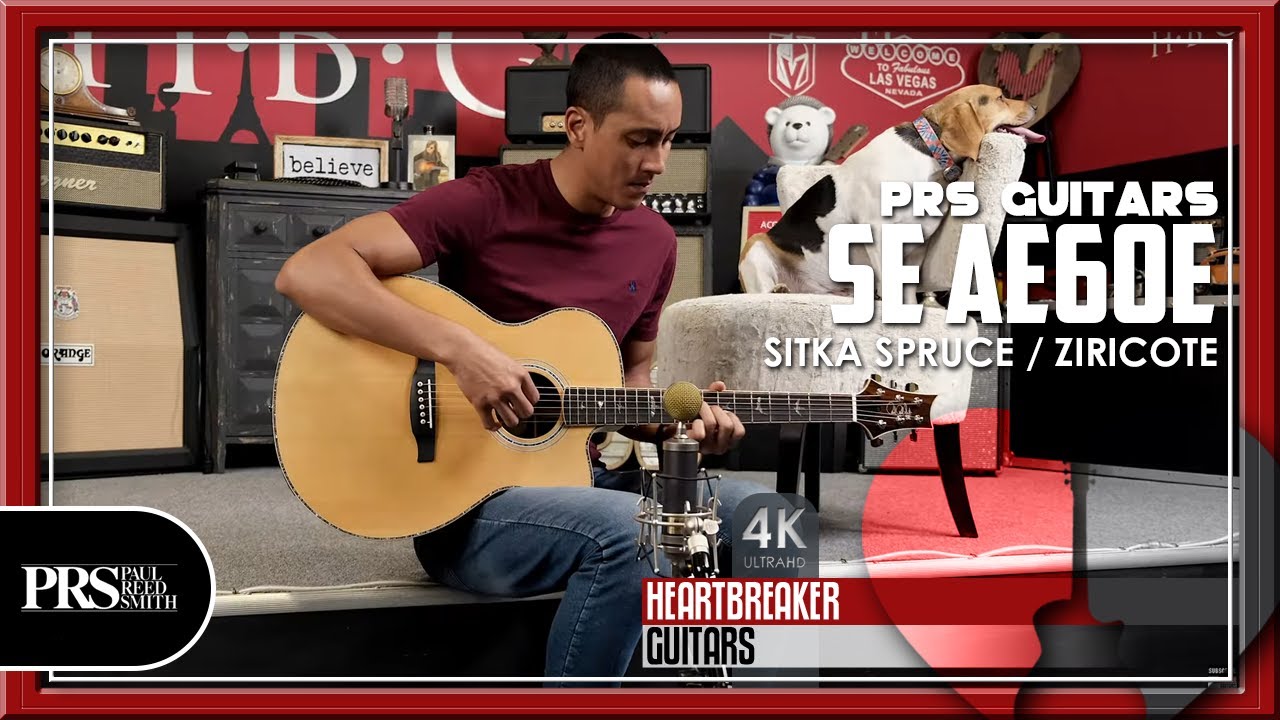 PRS Guitars - акустическая гитара SE Angelus AE60E | Видео 4K