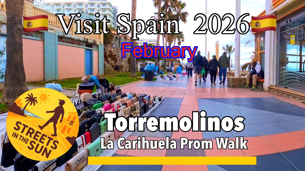 🚶‍♂️Torremolinos 🇪🇸 Walking video  La Carihuela Promenade relaxing walk in February 2026 ☀️🇪🇸