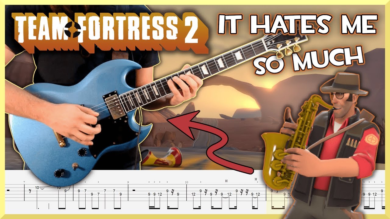 Team Fortress 2 - It Hates Me So Much (Sax Solo 1) | Guitar Solo Cover with TABs | Valve