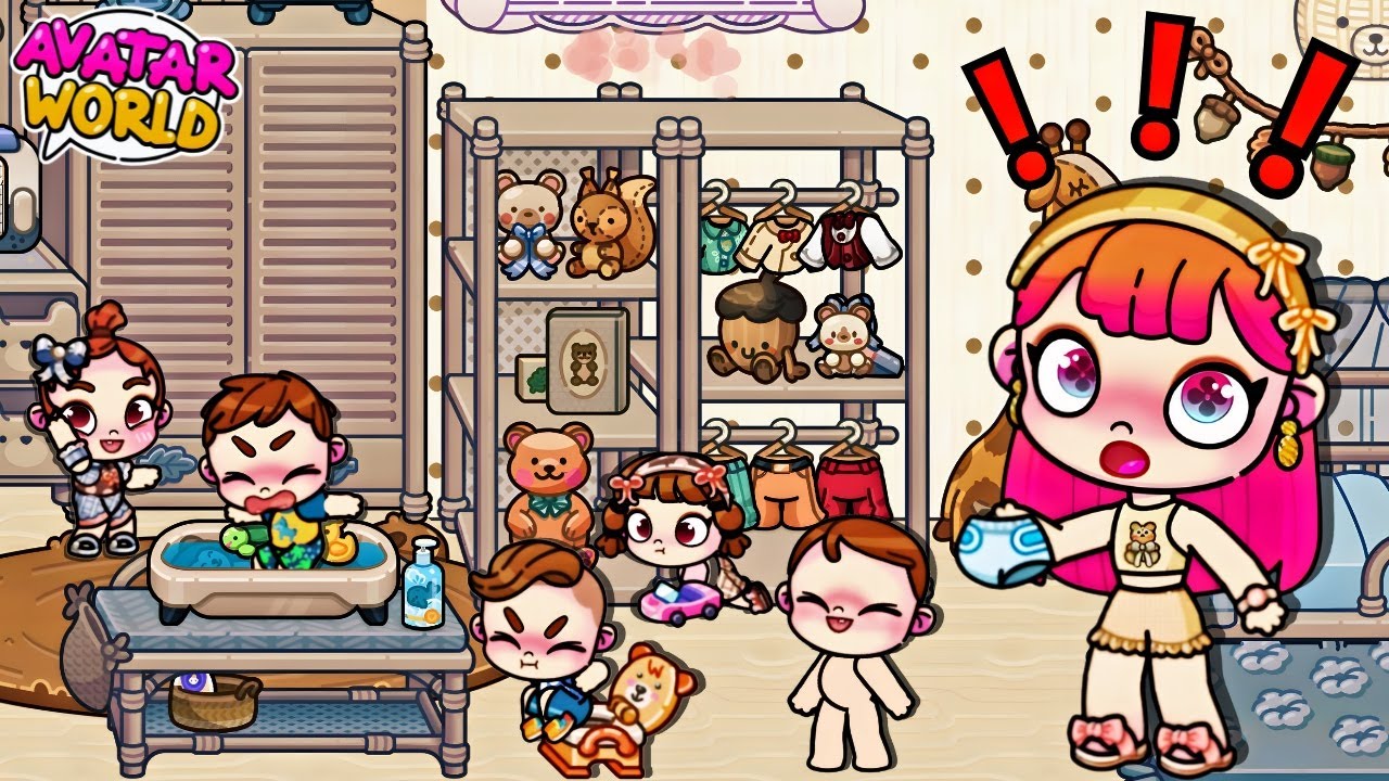 UMA NOITE CA&Oacute;TICA COM 5 BEB&Ecirc;S NO AVATAR WORLD!!