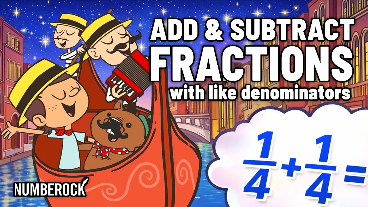 Add & Subtract Fractions with Like Denominators | Numberock Math Song for Kids (Grades 3&ndash;5)