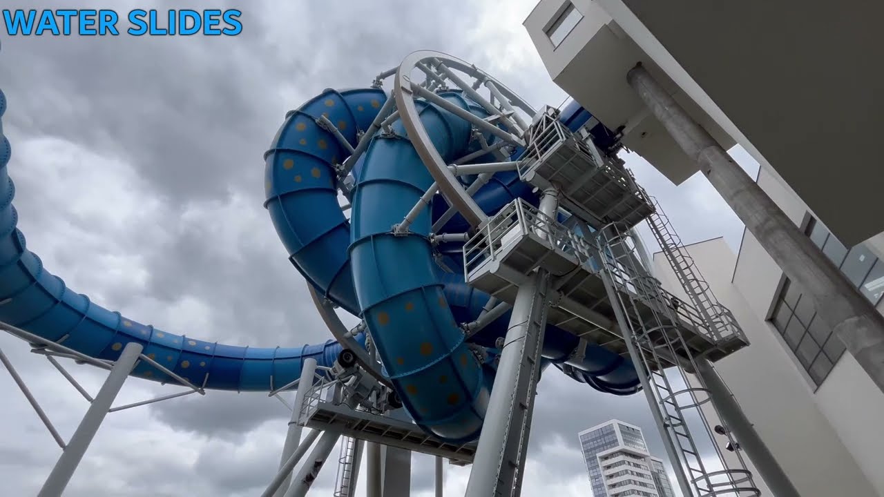 Aquapark Reda - All Water Slides ( AquaSpinner and Sharks )
