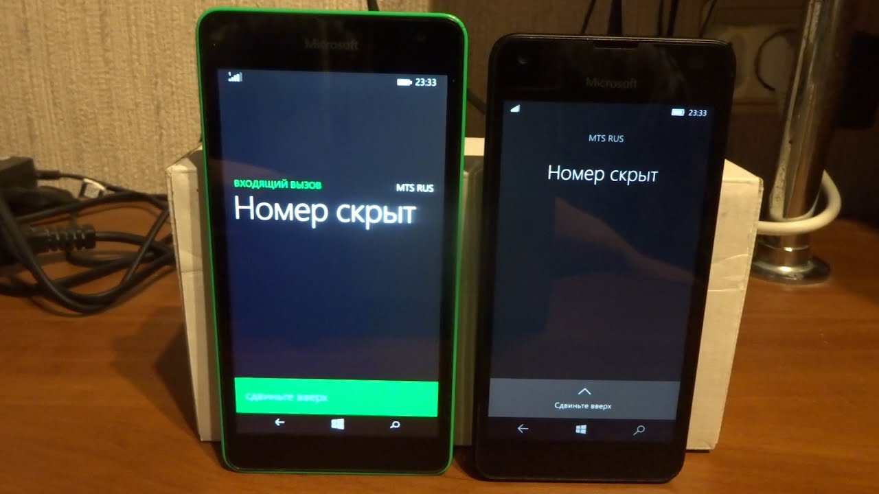 Microsoft Lumia 535 and 550 incoming calls