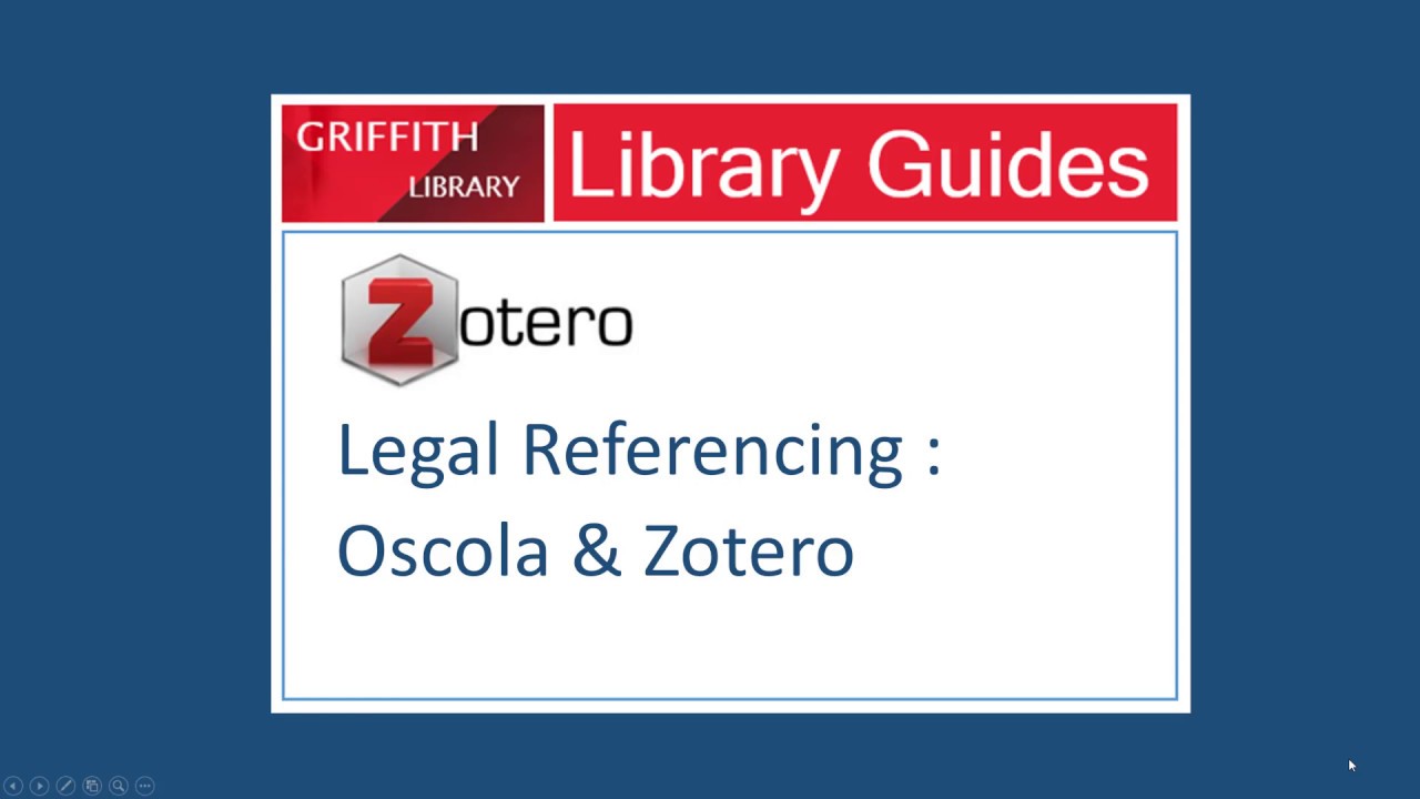 Using Zotero with the Oscola legal referencing system