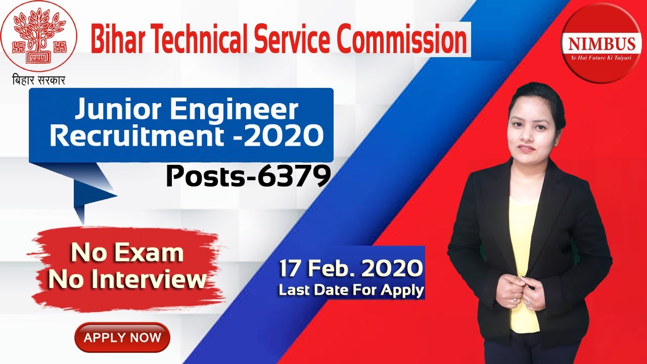 BTSC JE Recruitment 2020 | 6379 Post | NIMBUS Learning