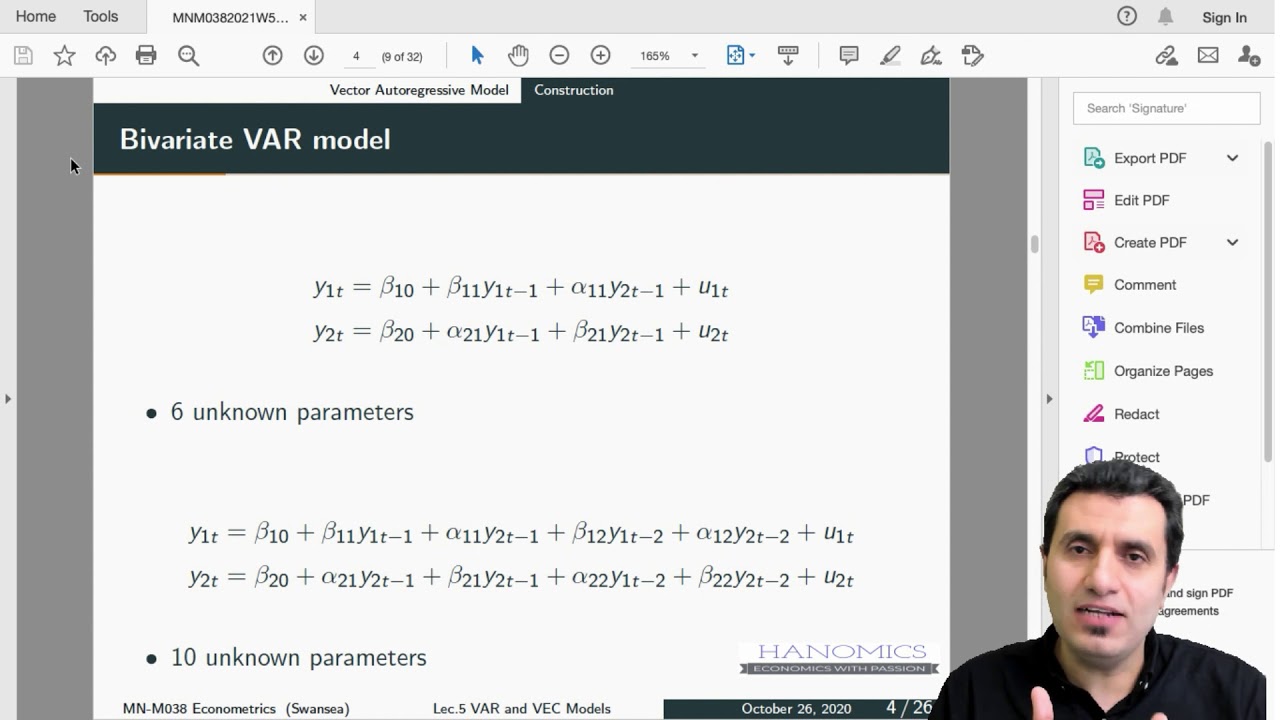 Econometrics - VAR model (construction)