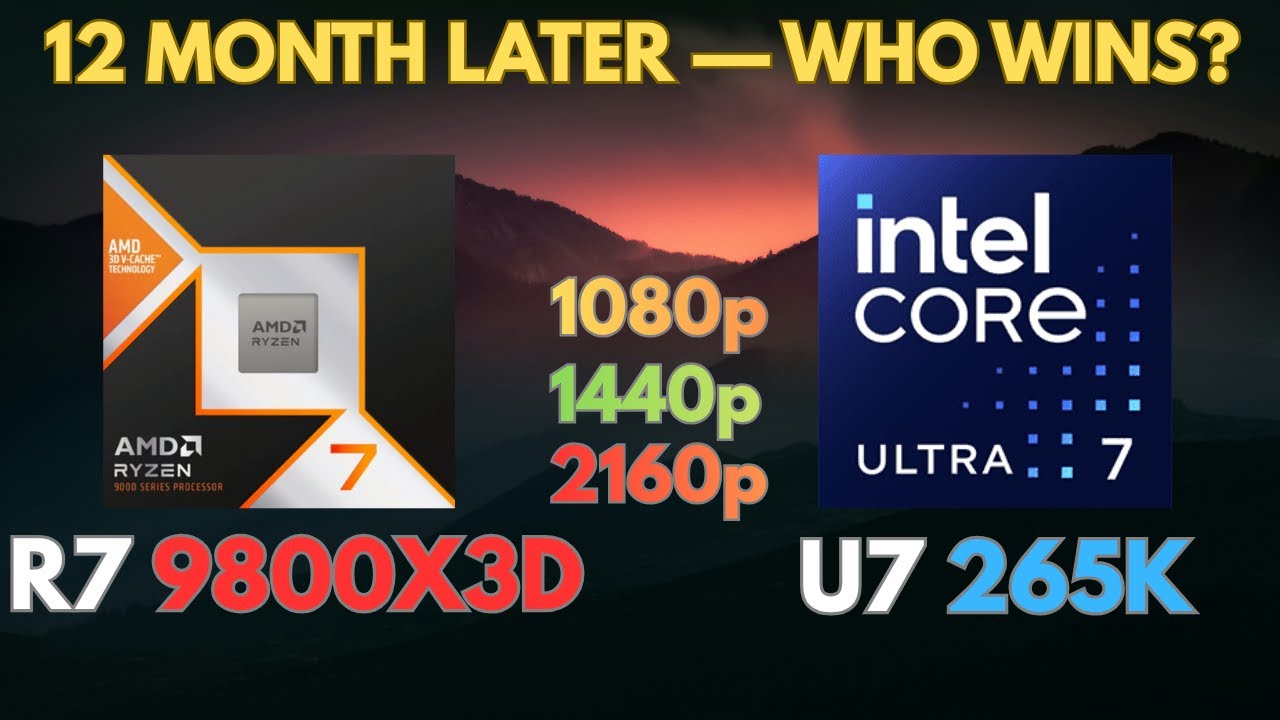 Ryzen 7 9800X3D vs Intel Ultra 7 265K + RTX 5090 — 12 Months Later, Who Wins?