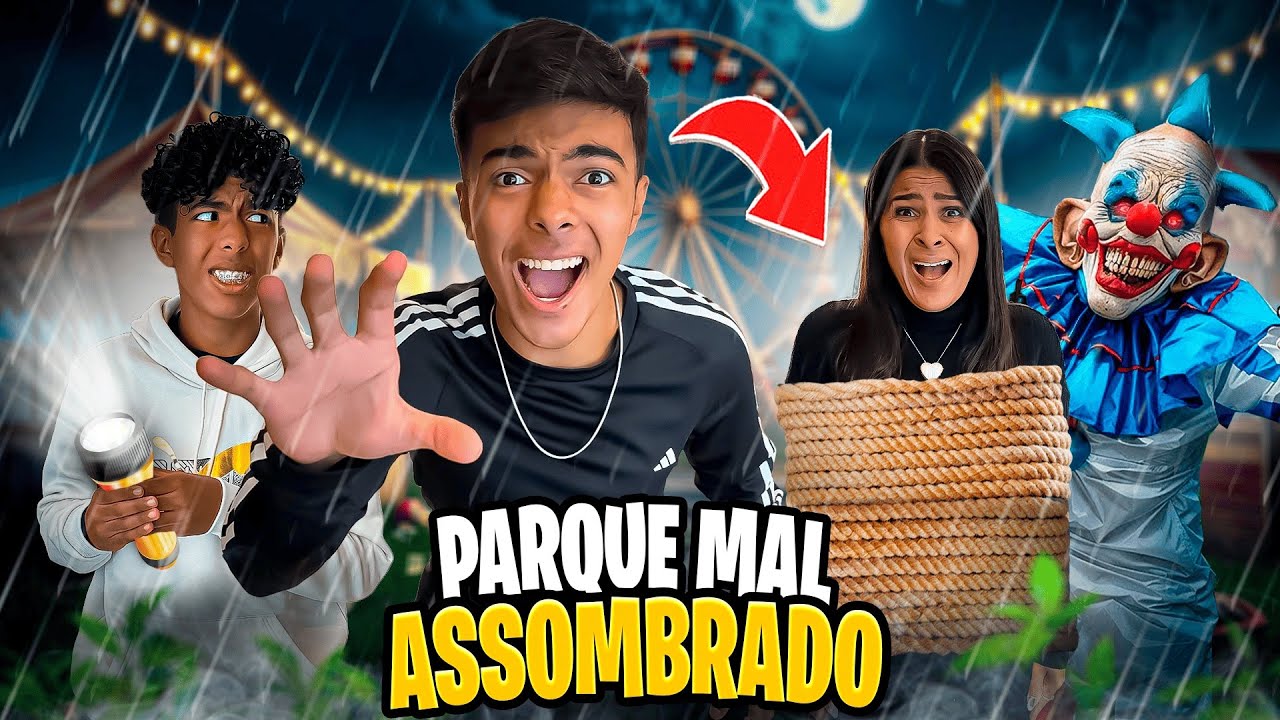 FOMOS ATACADOS NO PARQUE MAL ASSOMBRADO!😰 *minha mãe e o Gabriel sumiram