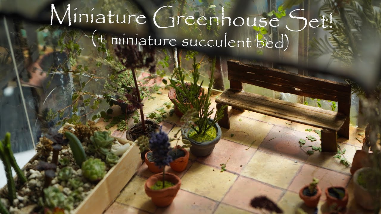 I made Miniature Greenhouse // Stop Motion Dollhouse Set