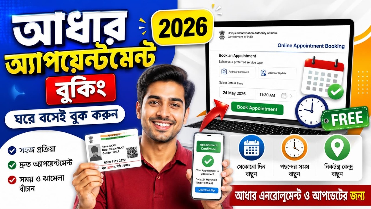 How to Book Aadhaar Appointment Online in 5 Minutes | UIDAI Online Appointment Booking