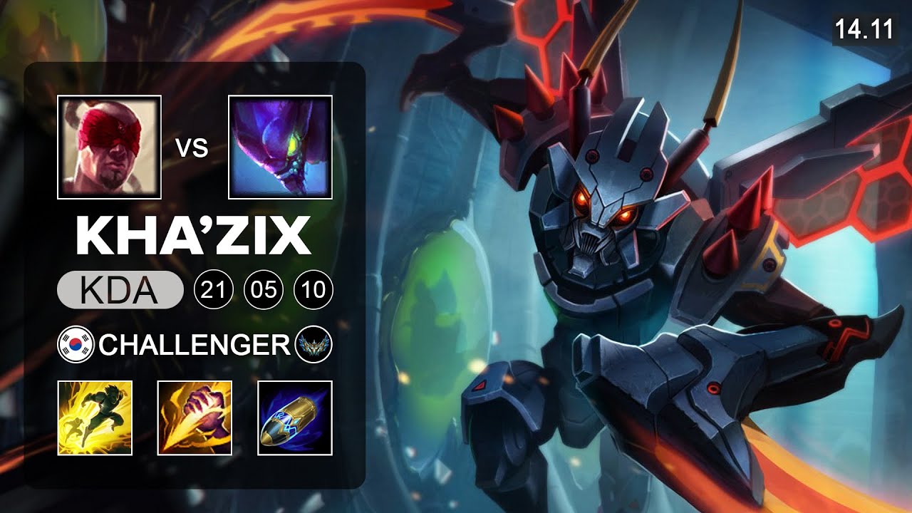 Kha'Zix vs Lee Sin Jungle - KR Challenger - Patch 14.11 Season 14