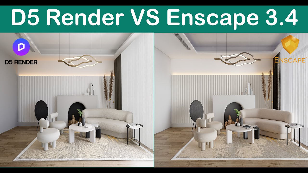 Enscape vs D5 render | Enscape Tutorial | enscape interior render | Bedroom | SketchUp Tutorial