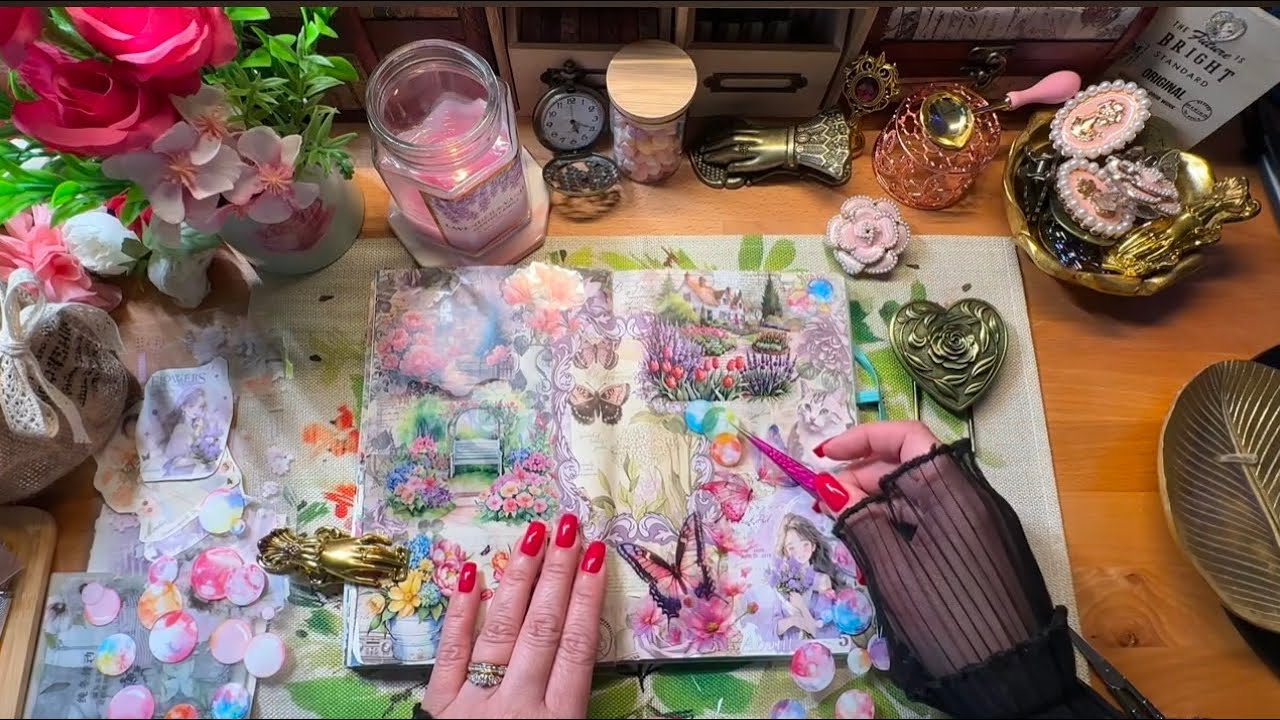 Journaling With Me 📖🌷#asmrsounds #junkjournal  #collagejournaling #journal#journaling
