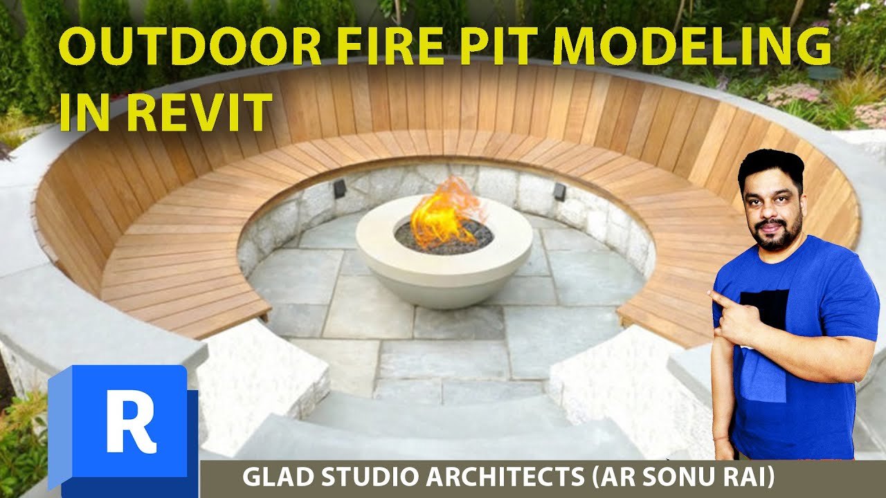 OUTDOOR FIRE  PIT MODELING IN REVIT II LANDSCAPE TUTORIAL IN REVIT #landscape #revit  #architecture