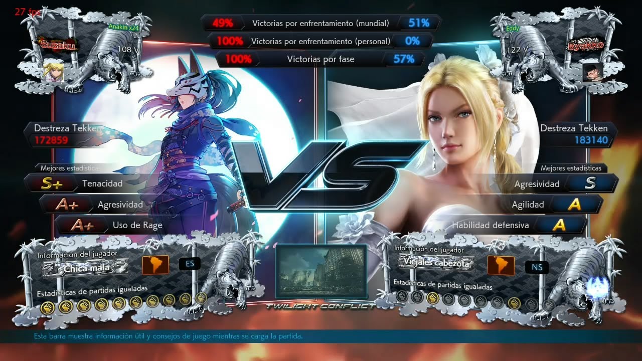 348_5 Kunimitsu ryona (Anakin x24) vs (Eddy) Nina ryona - Tekken 7 Ranked Matches Online sin Grafica