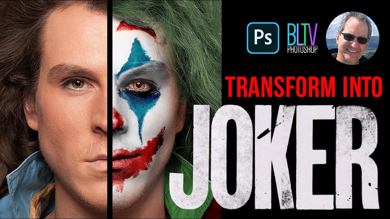Photoshop: как превратить лицо в ДЖОКЕРА из фильма 2019 года!