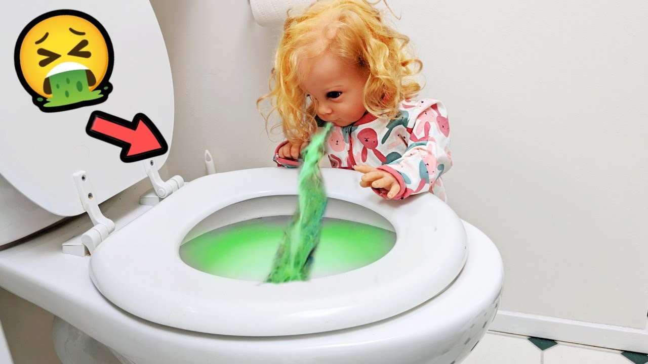 Reborn Girl Gets Food Poisoning And Throws Up Role Play