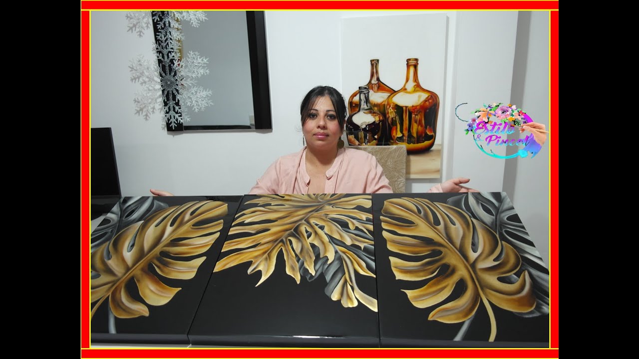 #Tripticos #Cuadrosdehojas MI PRIMER VIDEO PARA ESTE 2021 😎😎 (HERMOSO TRIPTICO DE HOJAS) 3333