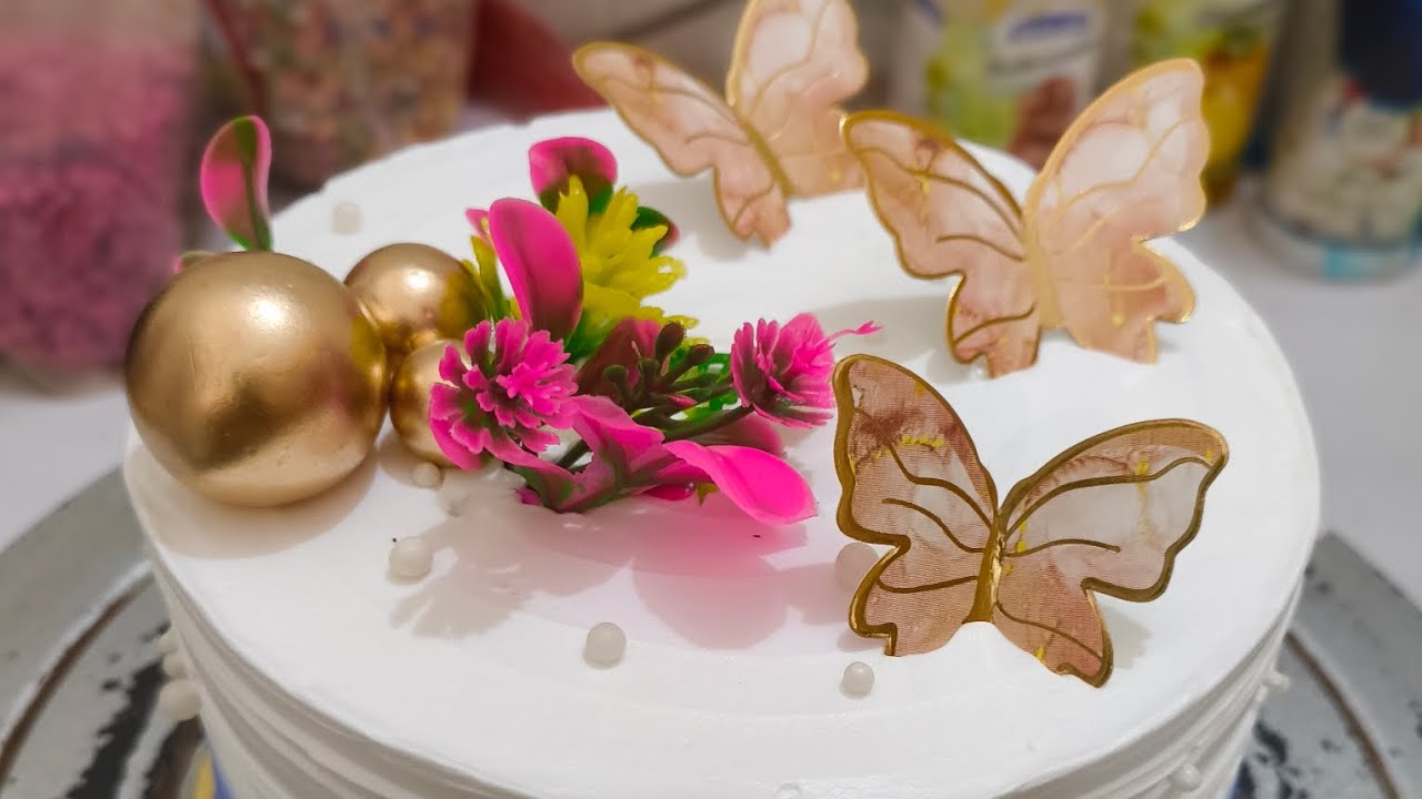 Butterfly cake new designing purple colour #viral #short #subscribe #share 