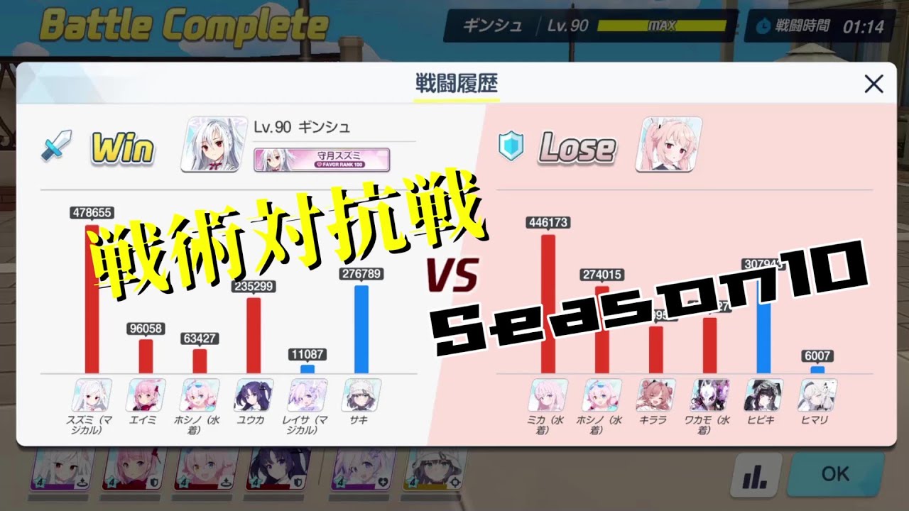【ブルアカ】戦術対抗戦S10記録　20251109