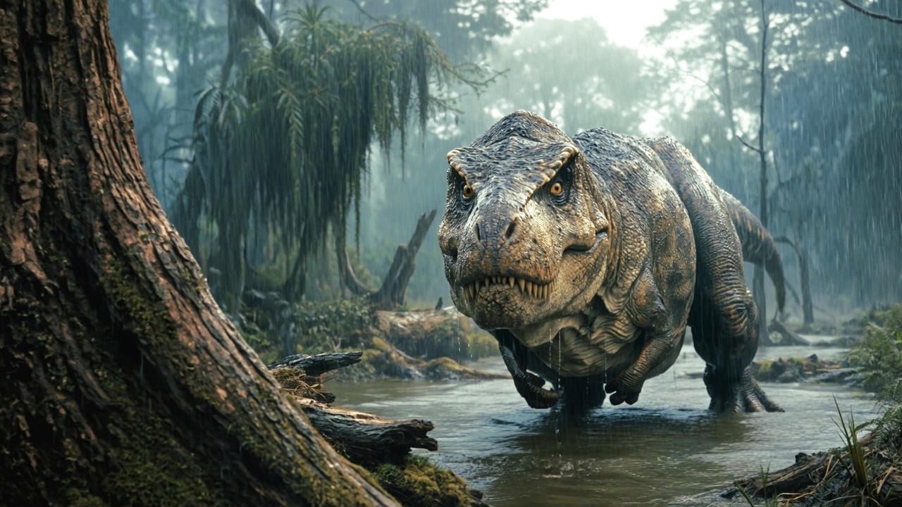 BEFORE THE BATTLE… | T-Rex Faces Two Triceratops (Part 1) | 4K Dinosaur Film