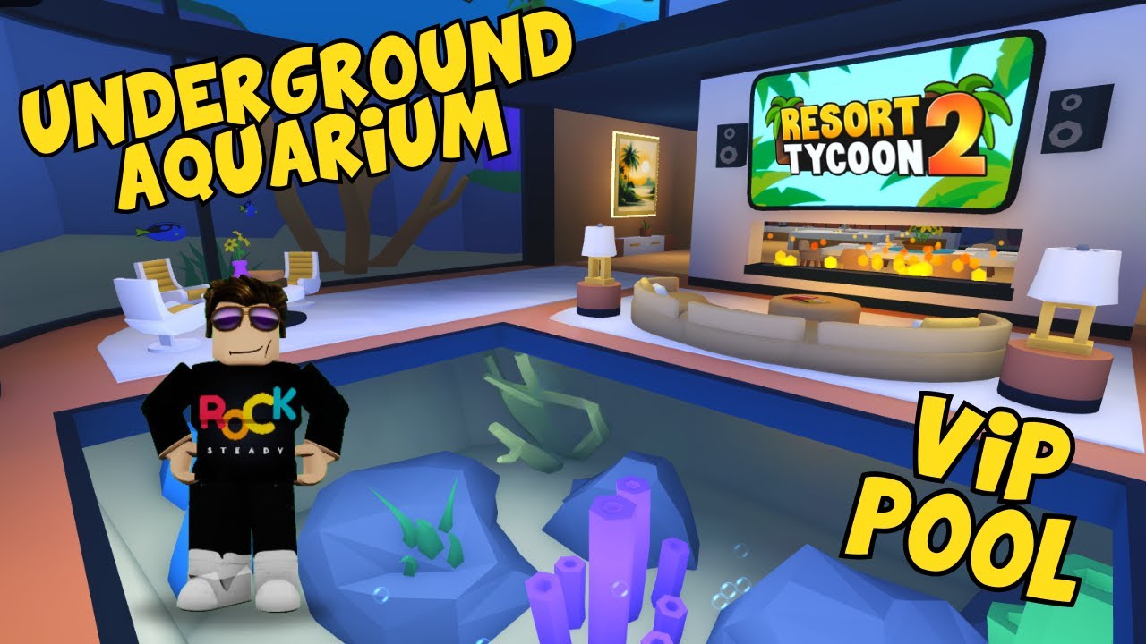 *NEW UPDATE UNDERGROUND AQUARIUM AND VIP POOL* TROPICAL RESORT TYCOON 2 Roblox
