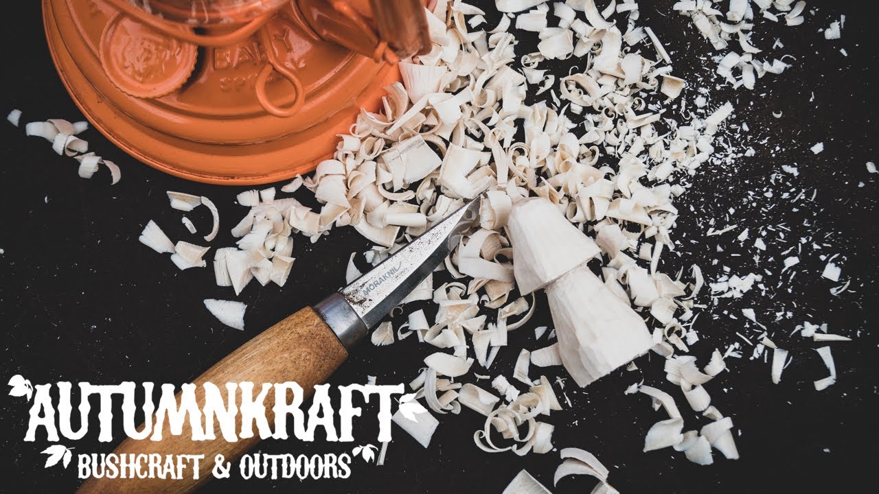Whittling a Mushroom from limewood/basswood | Mora 120  - ASMR - No Talking