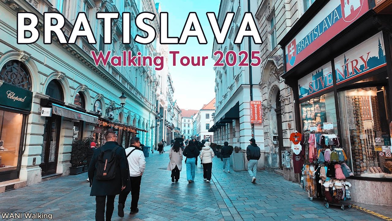BRATISLAVA Downtown Walk, February 2025 l 4K Walking Tour