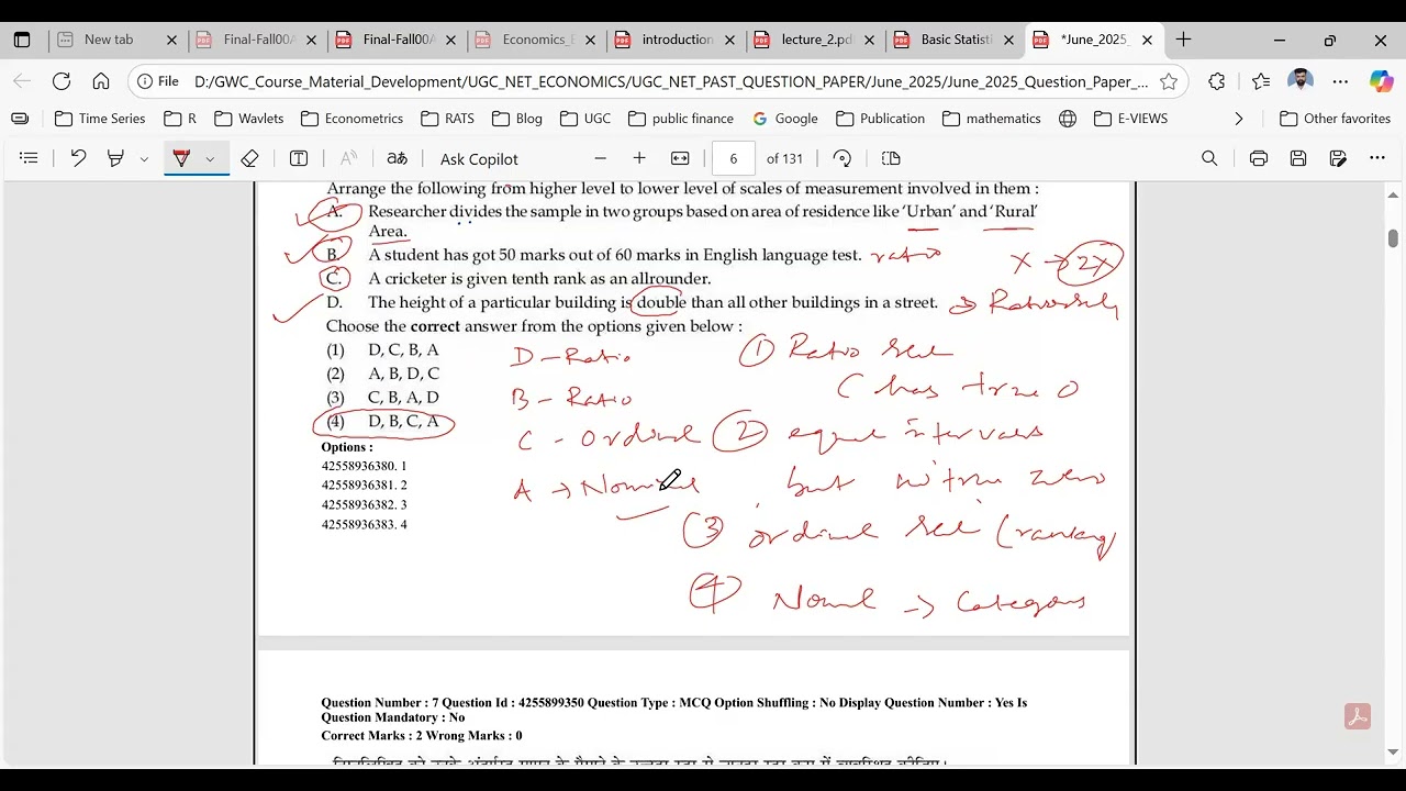 Descriptive Statistics I