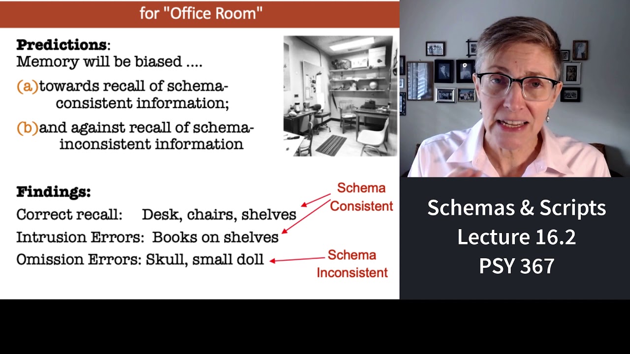 367 Lecture 16.2 Schemas and Scripts in Memory