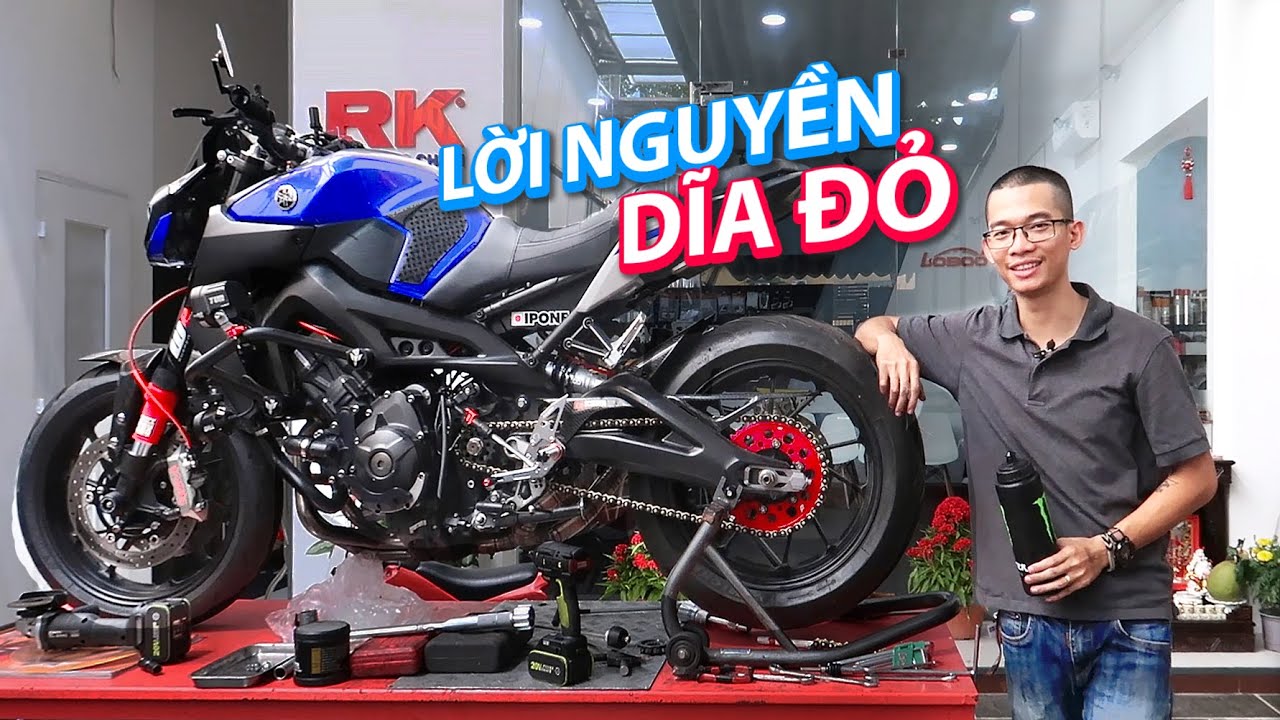 Yamaha MT-09 thay nhông sên dĩa độ và lời nguyền dĩa đỏ | @Anywhere Man