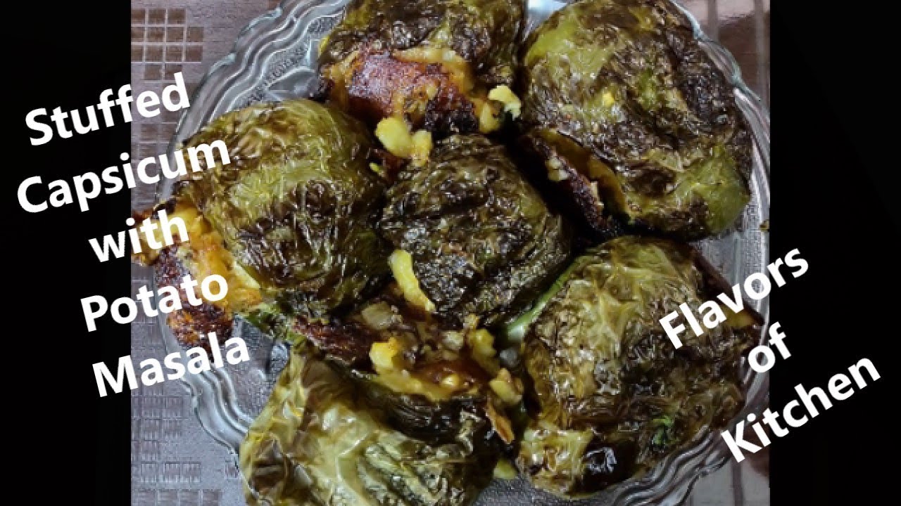 Stuffed Capsicum with Potato Masala | Bharwan Shimla Mirch Aalu ke Masale ke Saath | English