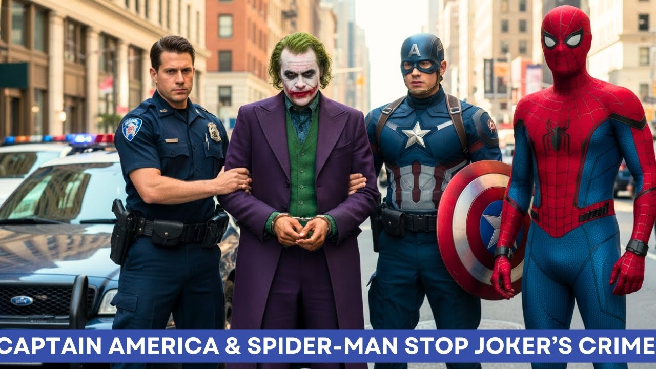 Captain America & SpiderMan Stop Joker’s Crime Justice Served #avenger #marvel #superhero #story ❤‍🔥