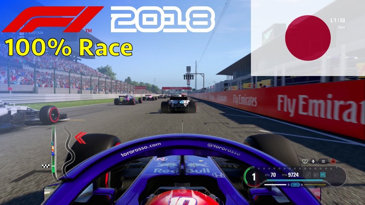 F1 2018 - 100% Race @ Suzuka Circuit, Japan in Gasly's Toro Rosso Honda