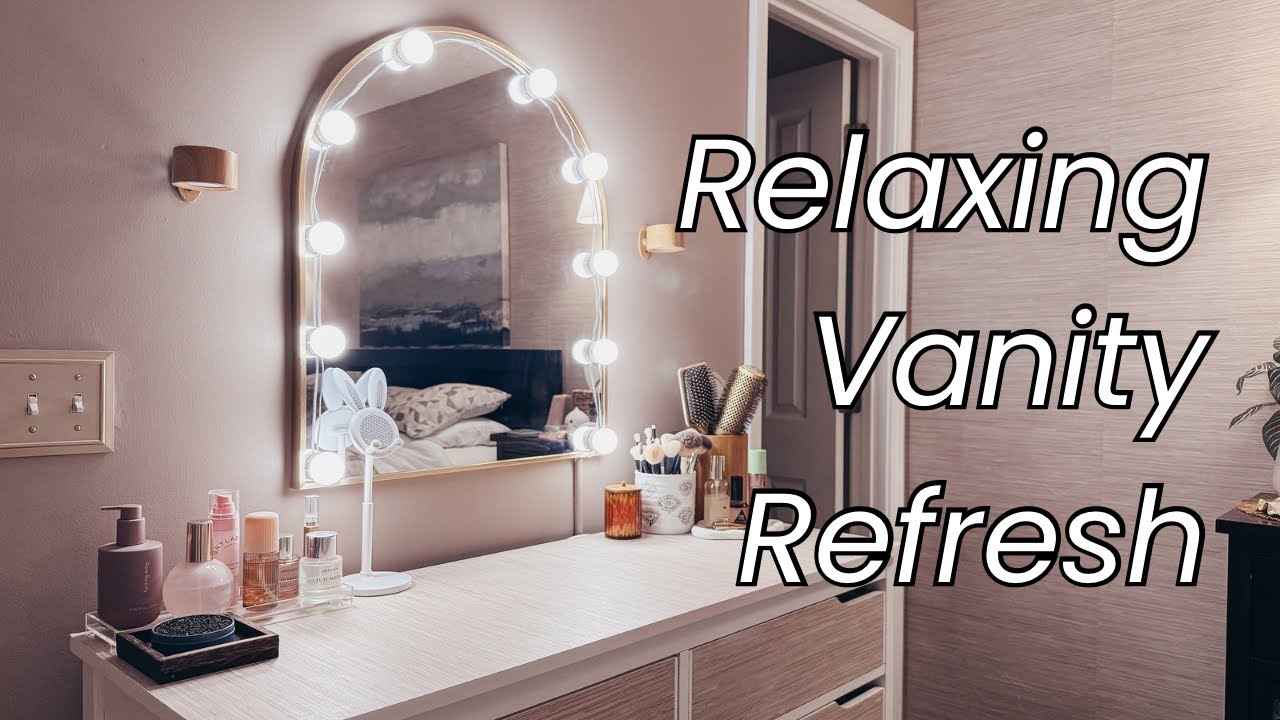 RESET MY VANITY TOP | #organization #cleaning #vanity #makeup #skincare