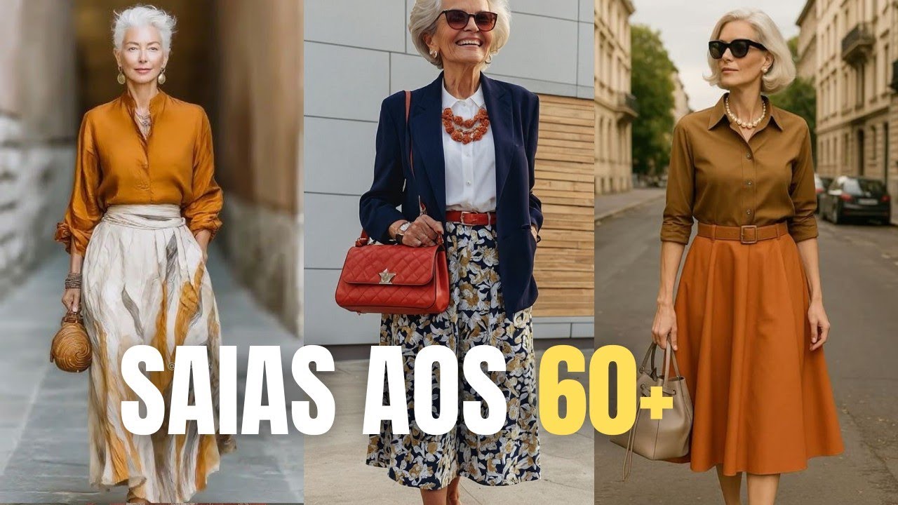 “Como Usar Saia Depois dos 60 (Com Elegância)”