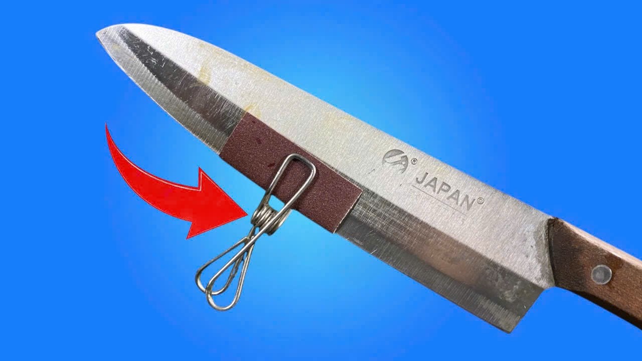 Заточите свой нож до бритвенной остроты за 1 минуту! С помощью этого простого инструмента!