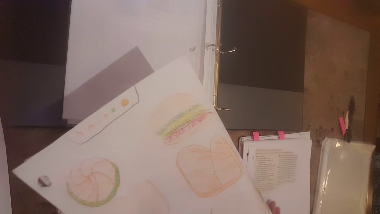 ASMR, Organizing recipe book, no talking, sorry for the sneezing/coughing once in a while!
