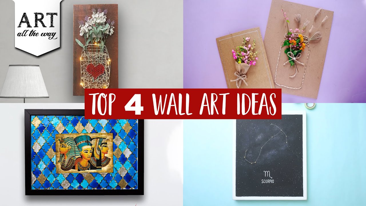 Top 4 Wall art Ideas | Easy Wall Art | Wall decor compilation