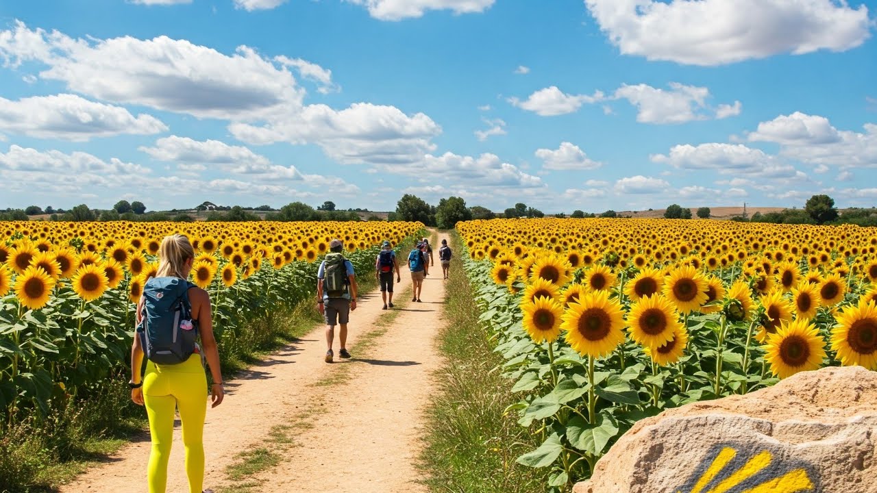 Pilgrimage Route 4K Walk on the Camino de Santiago Jul 2024| Roncesvalles - Pamplona | 산티아고 순례길 프랑스길