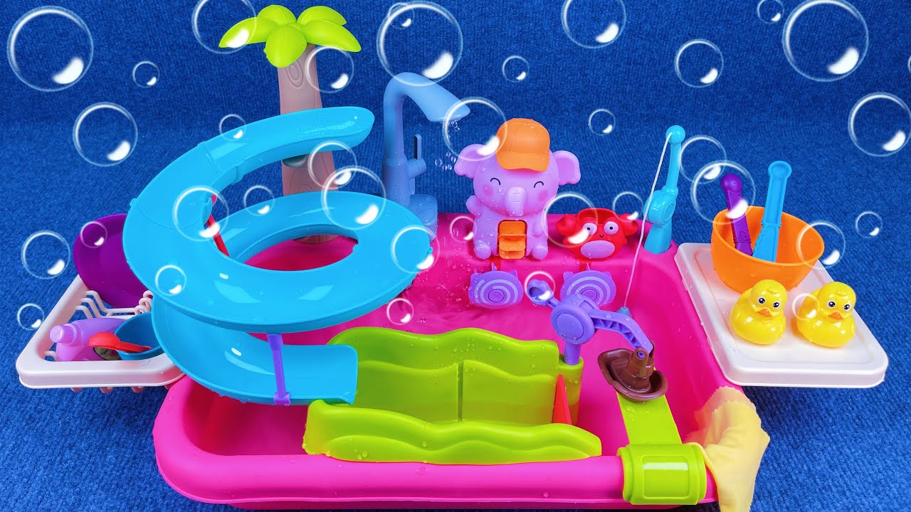 9 Minutes Satisfying with Unboxing Cute Duck Playing in Water kitchen cooking set ASMR | Review Toys