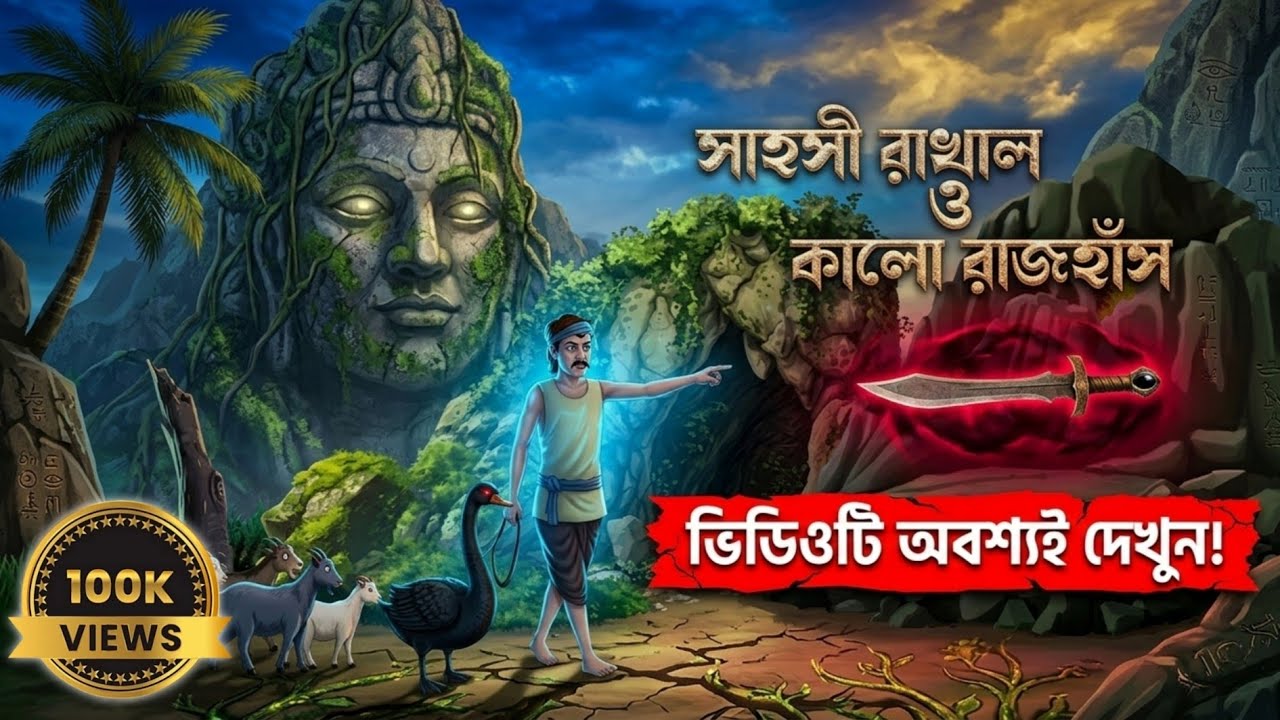 সাহসী রাখাল ও  কালো রাজহাঁস | Bangla story | bangla cartoon | Bengali Fairy Tales Cartoon