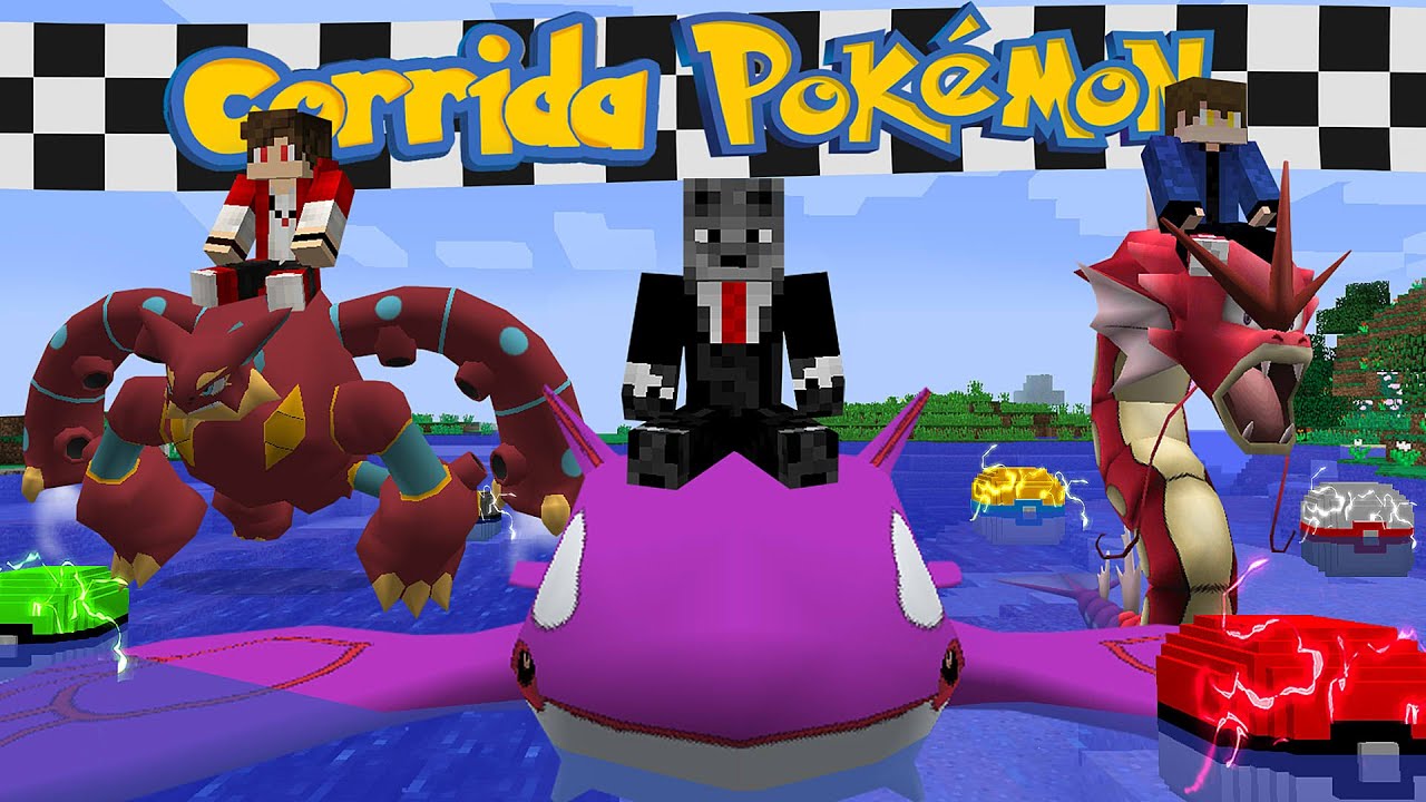 Nova Corrida de Pokemon na ÁGUA de Level 1000 com as Lucky Pixelmon de ÁGUA no Minecraft