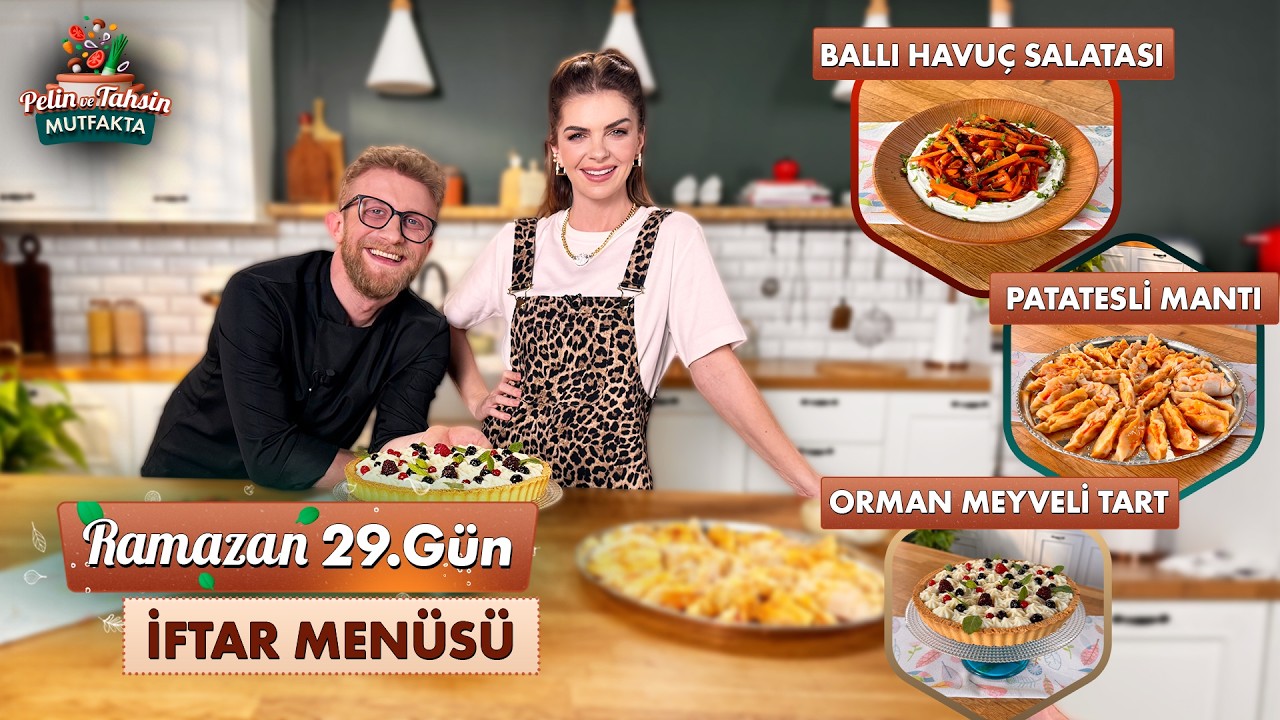 Pelin ve Tahsin Mutfakta 29. B&ouml;l&uuml;m | Ballı Havu&ccedil; Salatası, Patatesli Mantı ve Orman Meyveli Tart