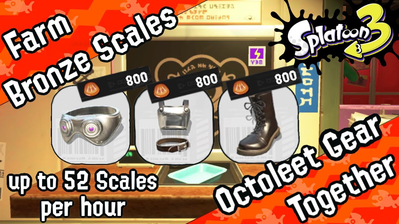 Farm up to 52 Scales per hour for the Octoleet Gear by joining a dedicated pool